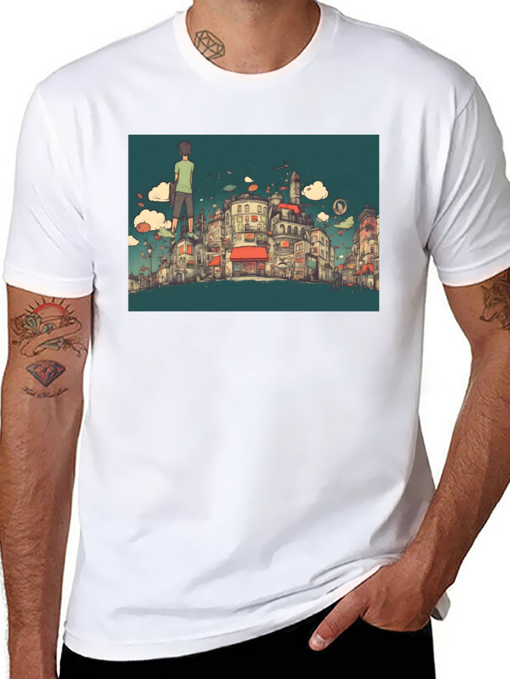 Cityscape T-Shirt - Quirky Urban Design