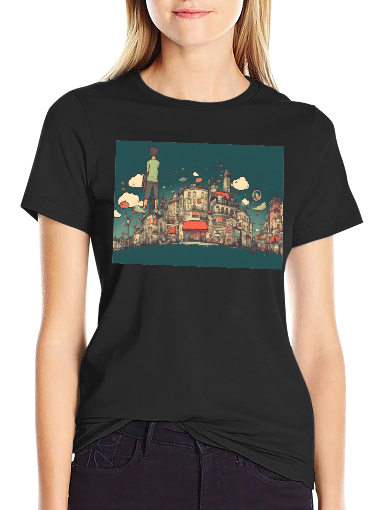 Cityscape T-Shirt - Quirky Urban Design
