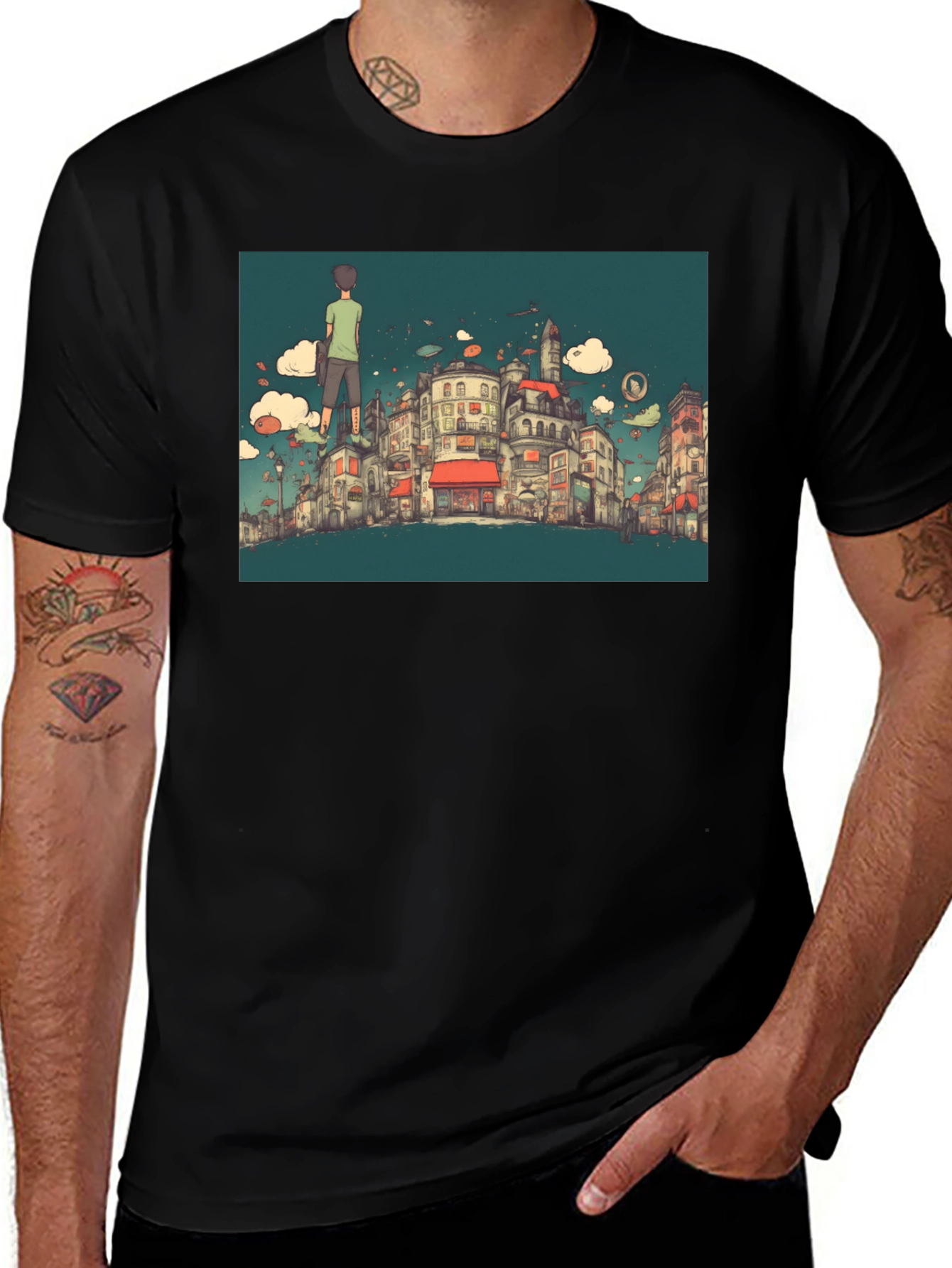Cityscape T-Shirt - Quirky Urban Design