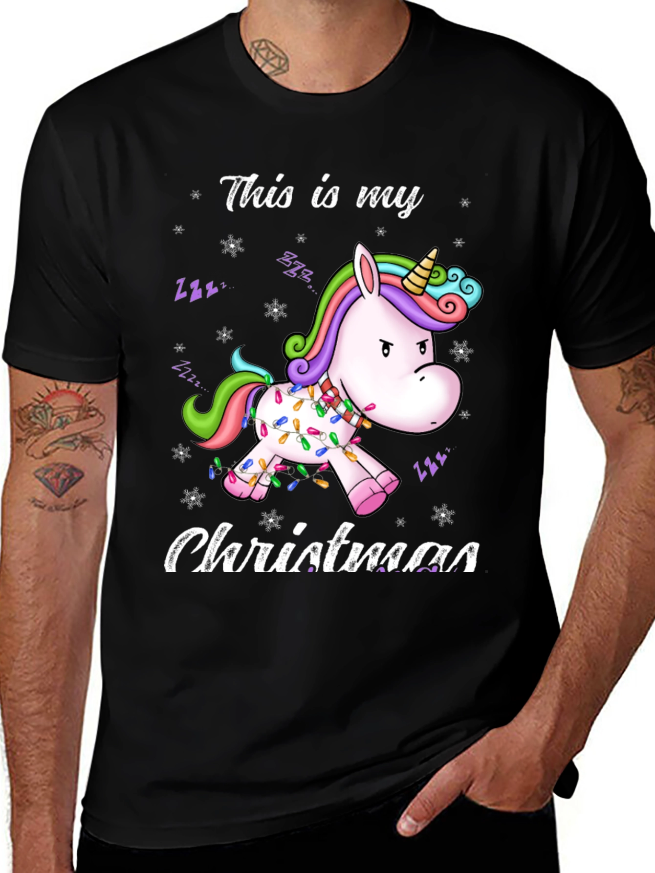 Unicorn Christmas T-Shirt Funny Holiday Tee