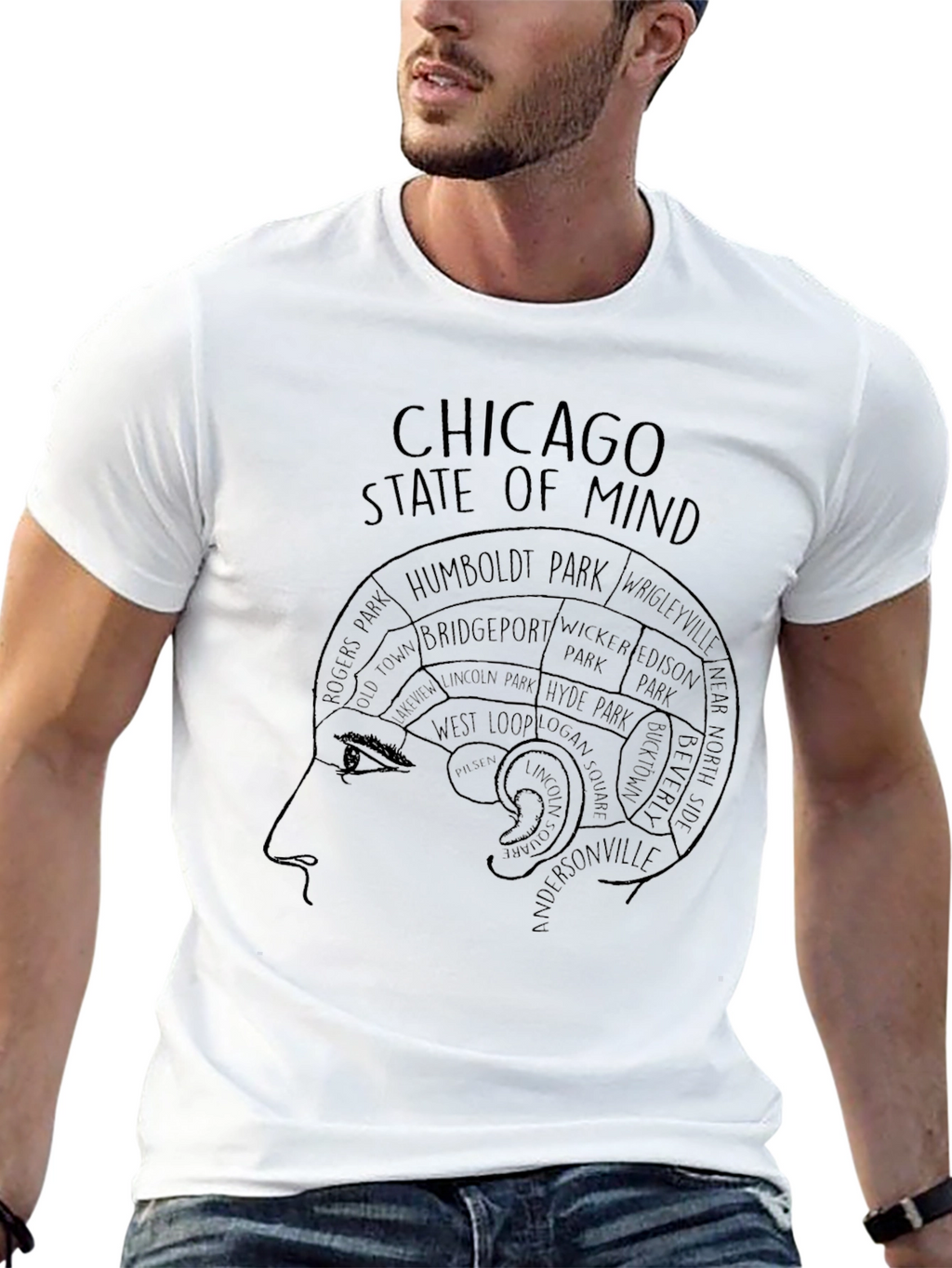 Chicago State of Mind Graphic Tee - Black