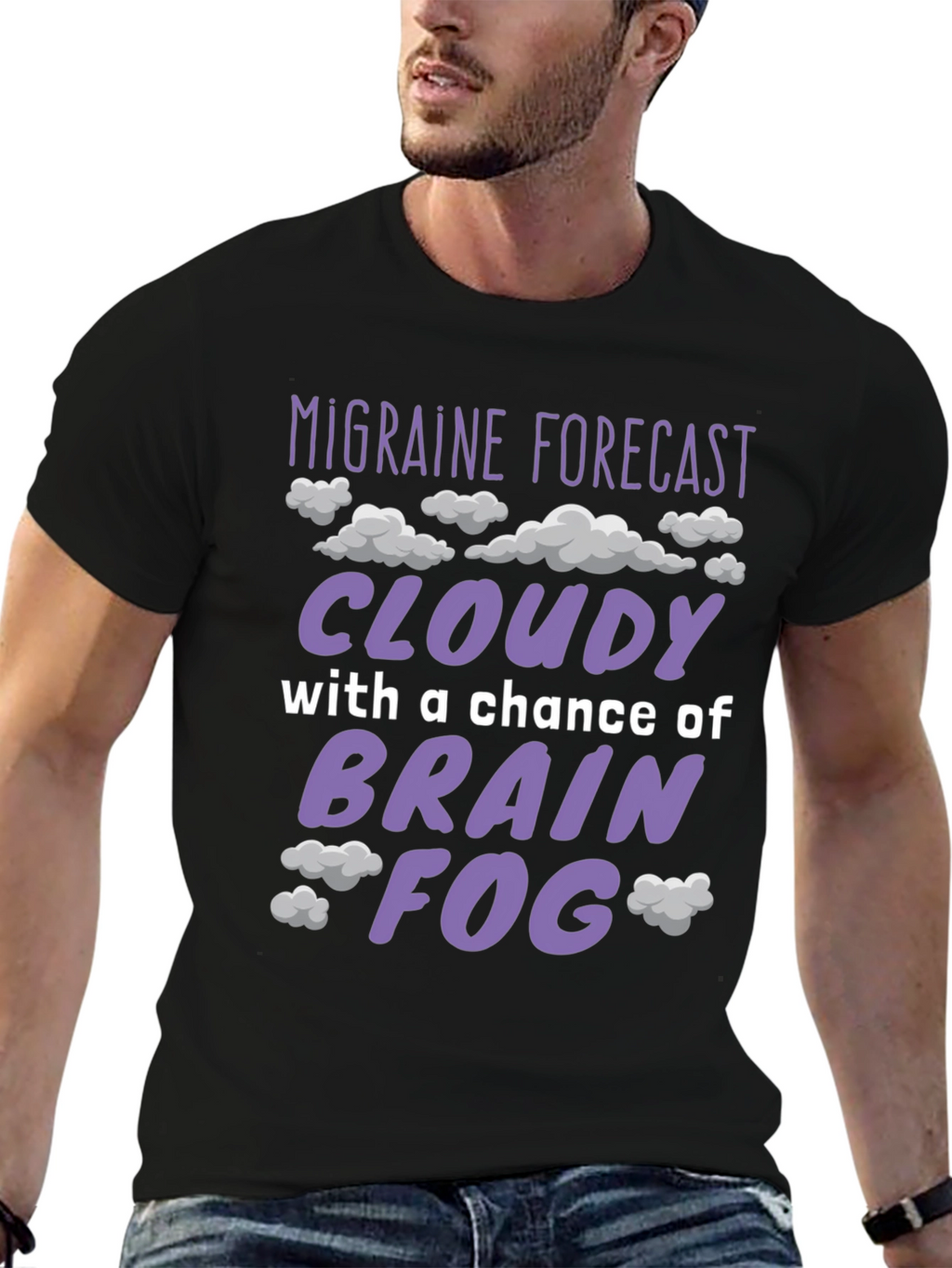 Migraine Forecast Funny Graphic T-Shirt