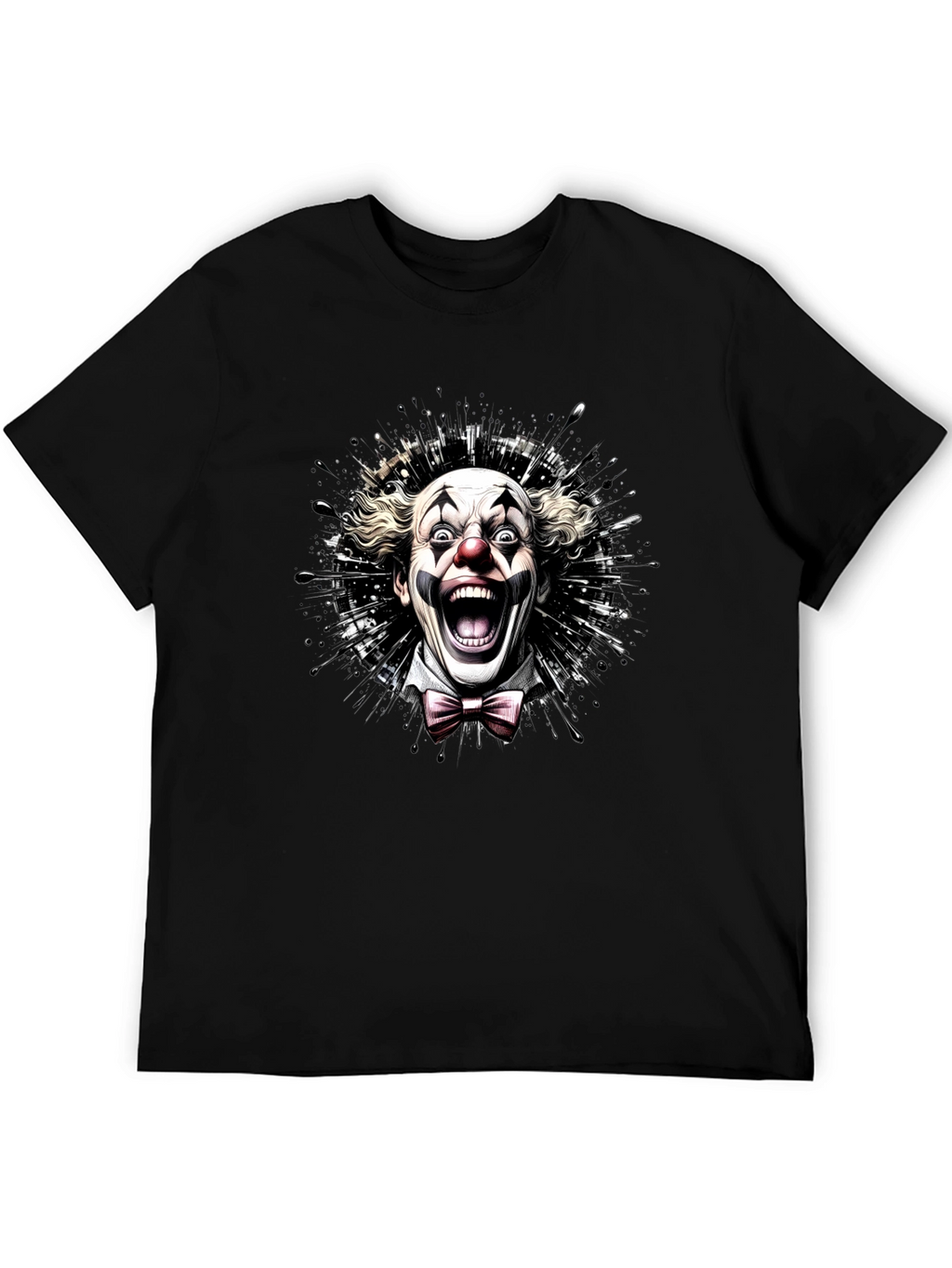 Scary Clown Graphic Tee - Mens Black T-Shirt
