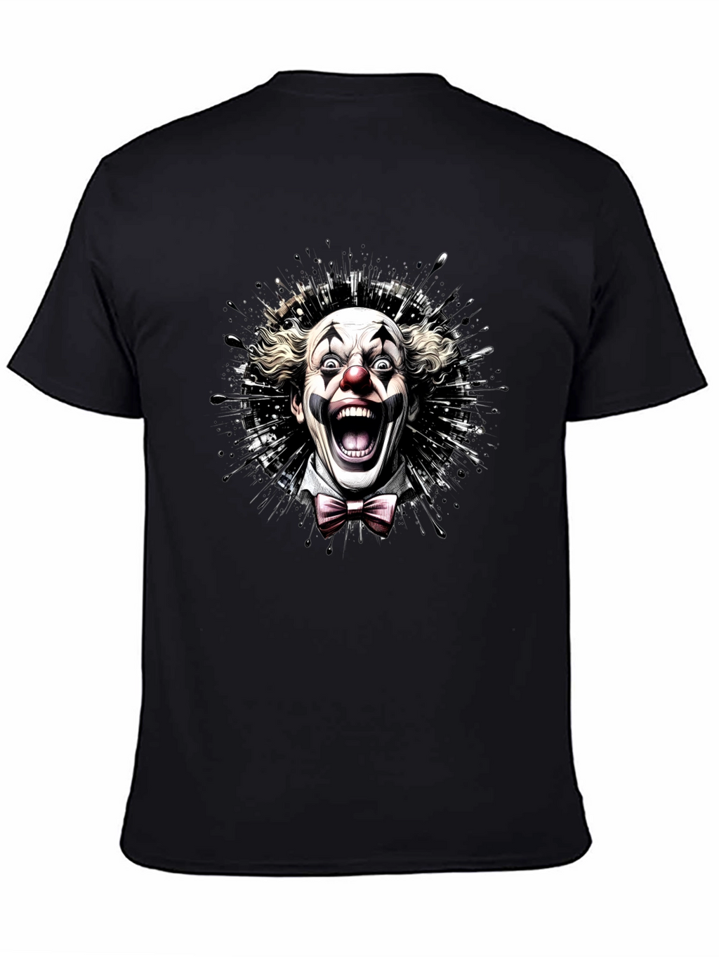 Scary Clown Graphic Tee - Mens Black T-Shirt