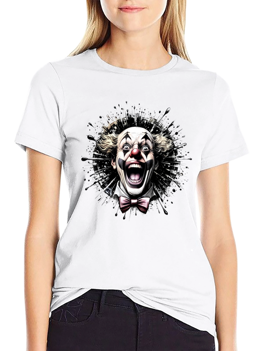 Scary Clown Graphic Tee - Mens Black T-Shirt