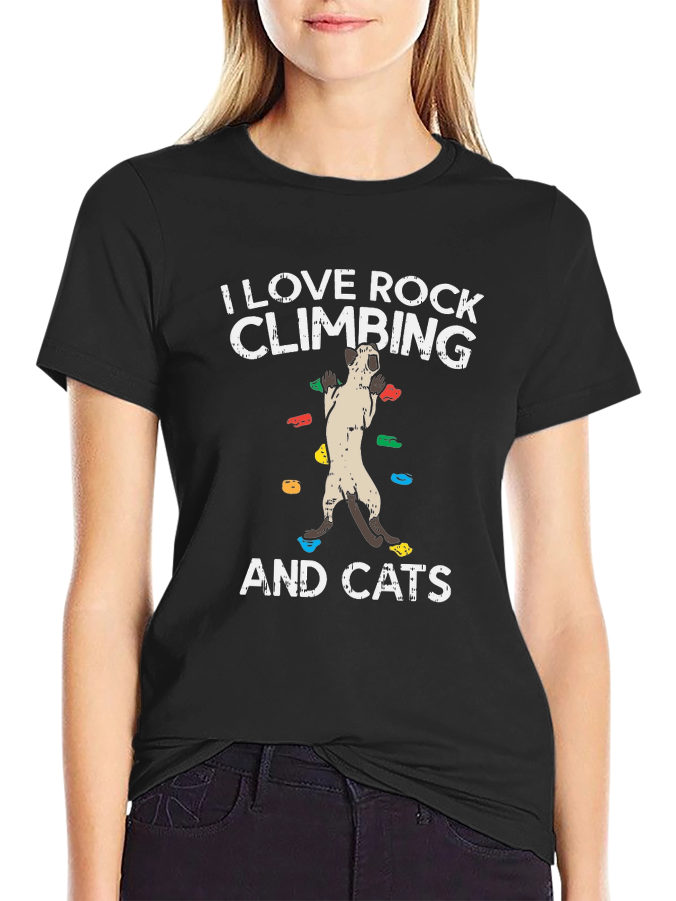 Rock Climbing & Cats Graphic T-Shirt