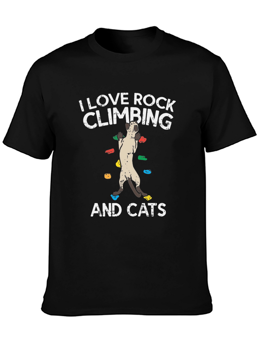 Rock Climbing & Cats Graphic T-Shirt