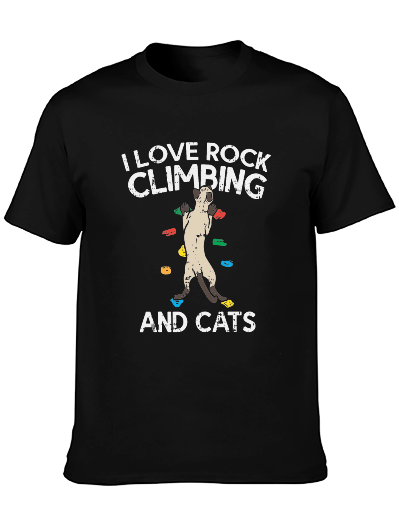 Rock Climbing & Cats Graphic T-Shirt
