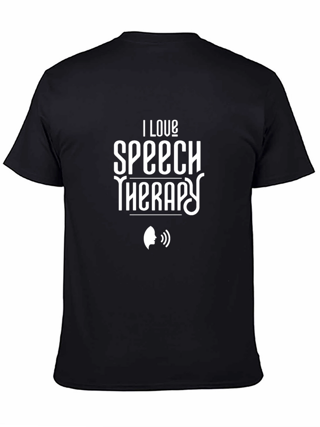 I Love Speech Therapy Black T-Shirt
