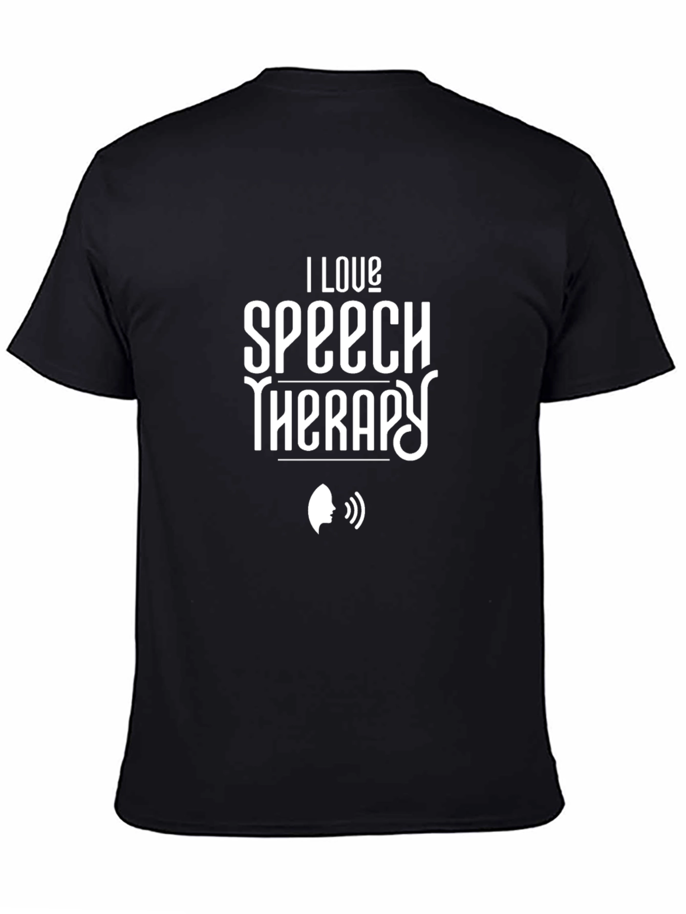 I Love Speech Therapy Black T-Shirt