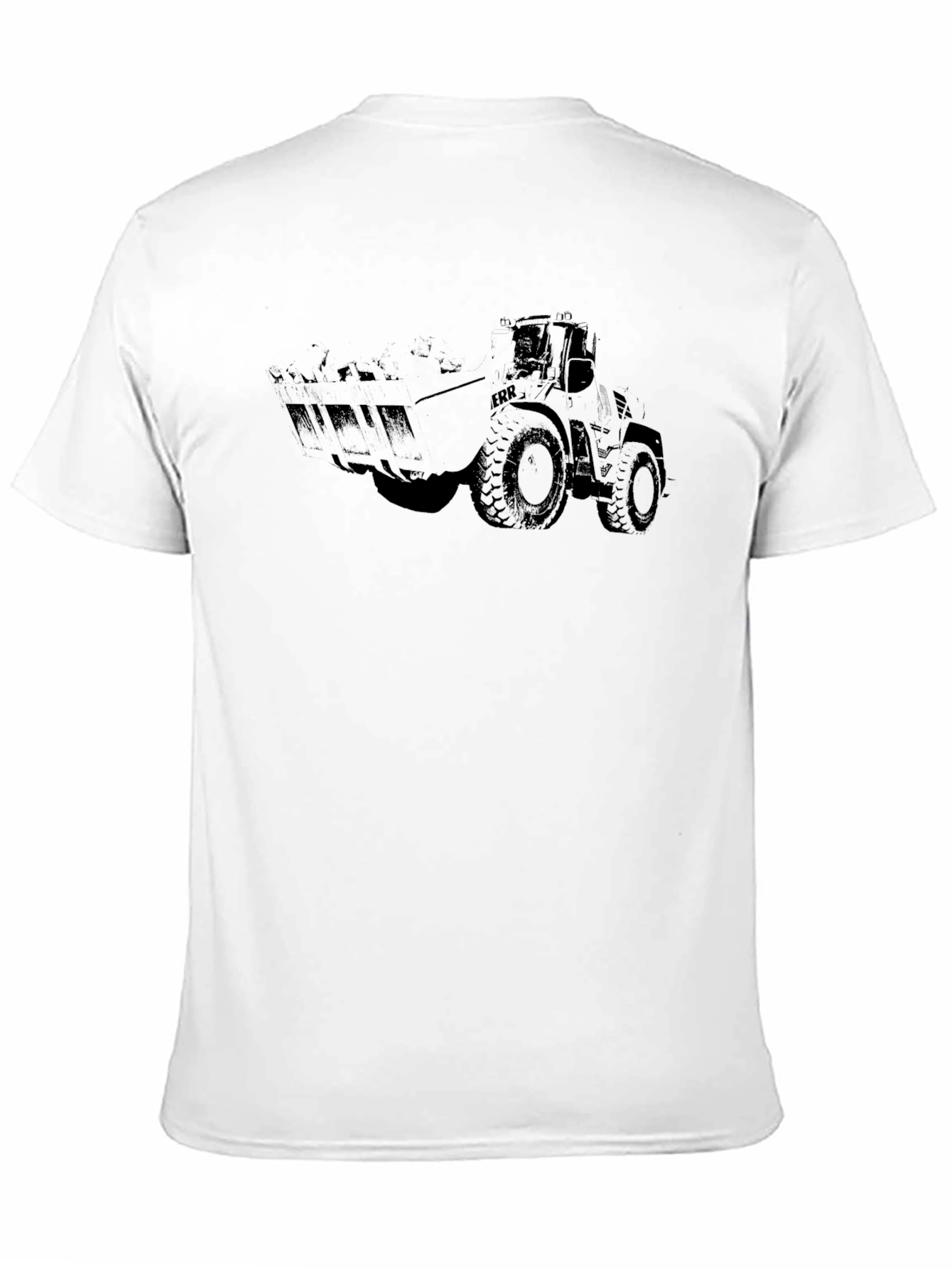 Black Tractor Graphic Tee - Heavy Duty Style