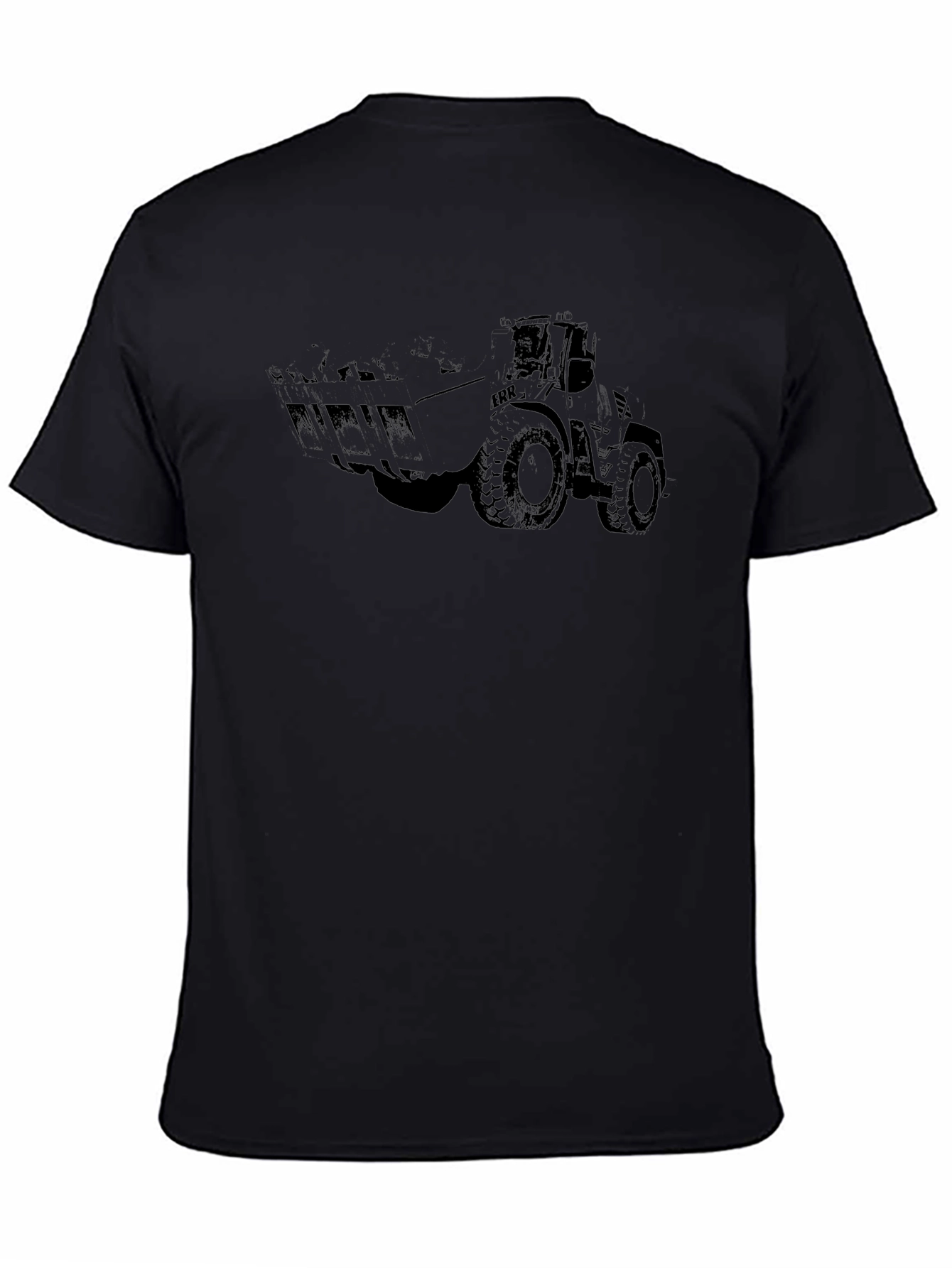 Black Tractor Graphic Tee - Heavy Duty Style