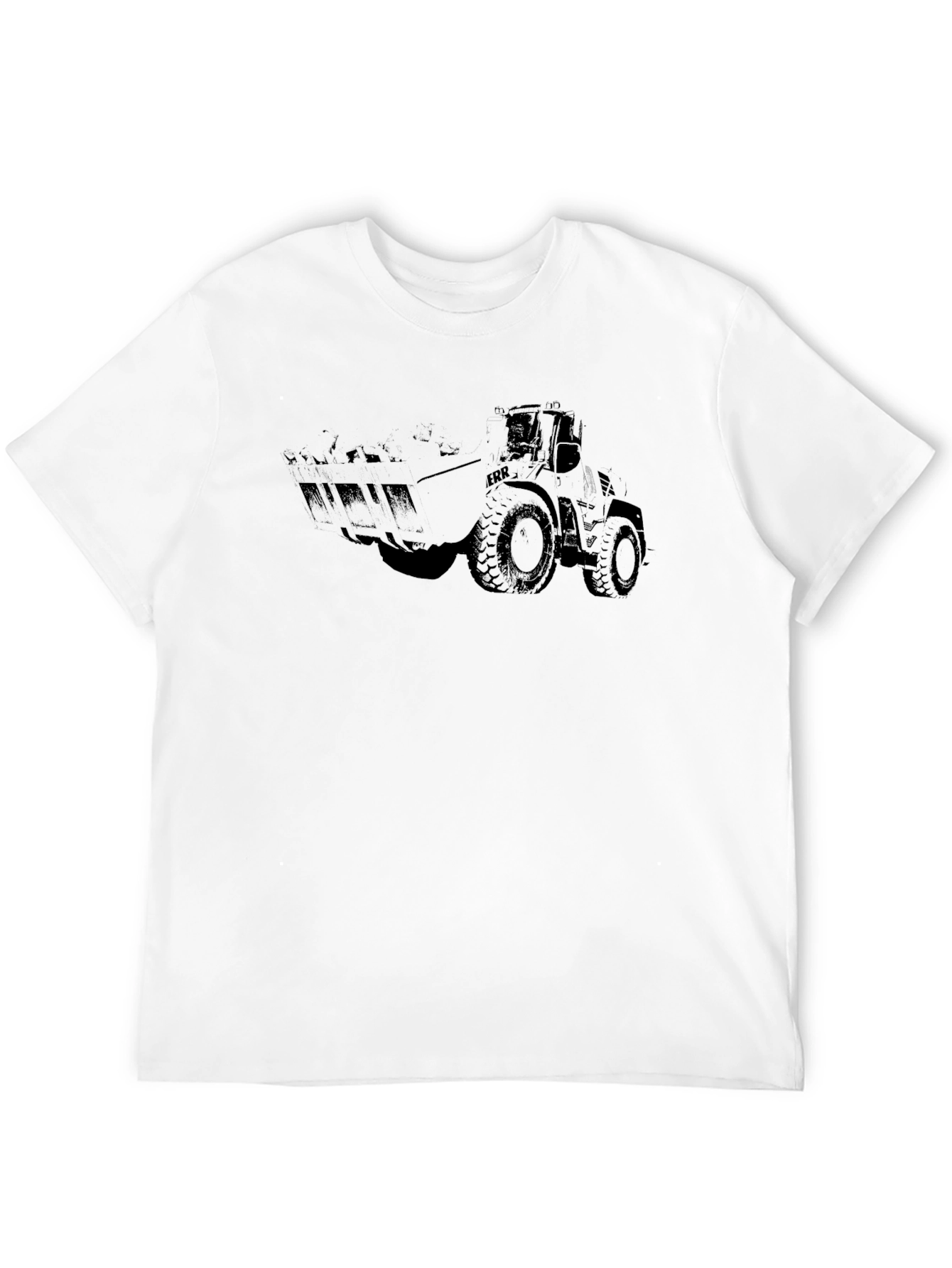 Black Tractor Graphic Tee - Heavy Duty Style