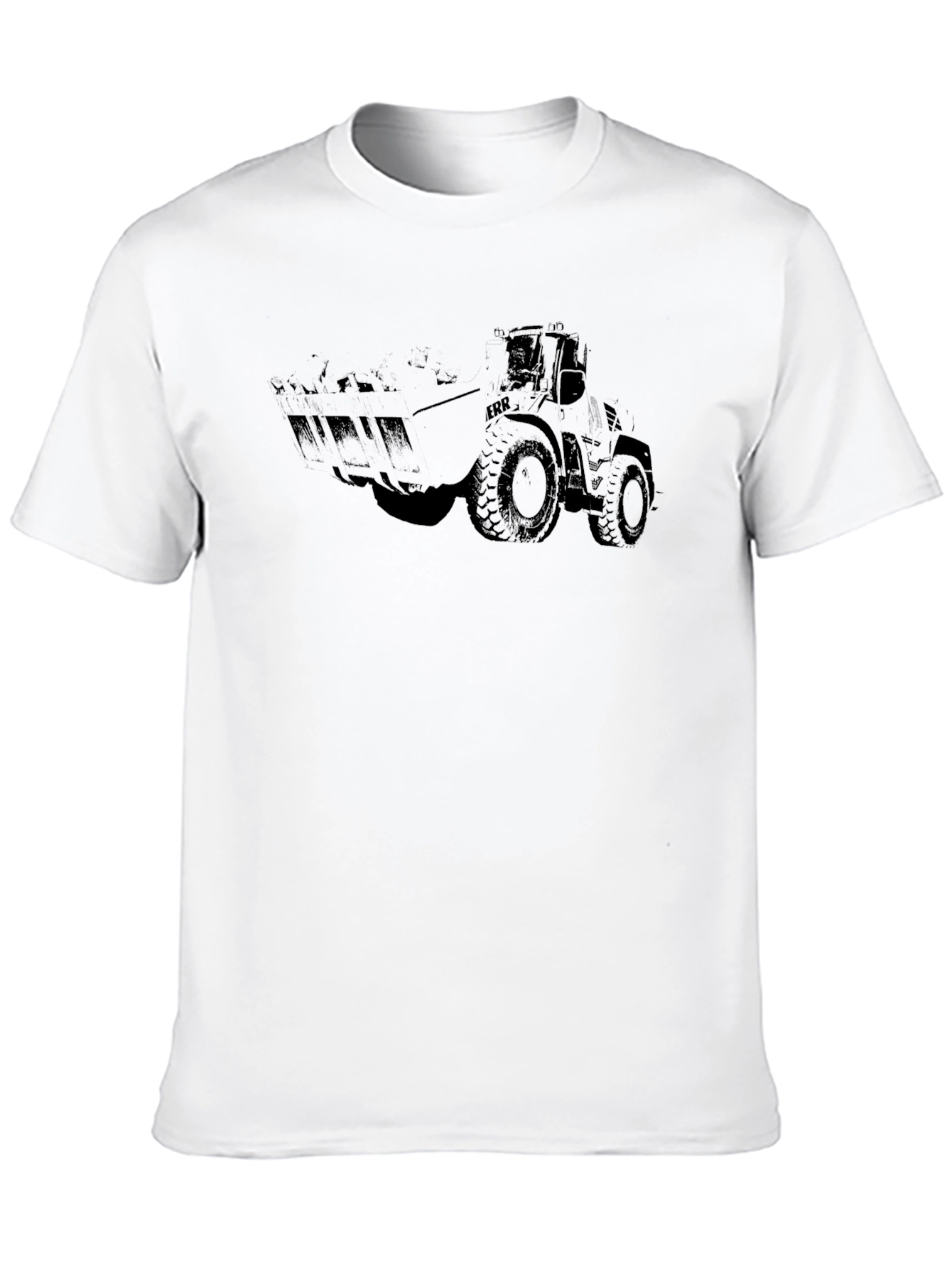 Black Tractor Graphic Tee - Heavy Duty Style