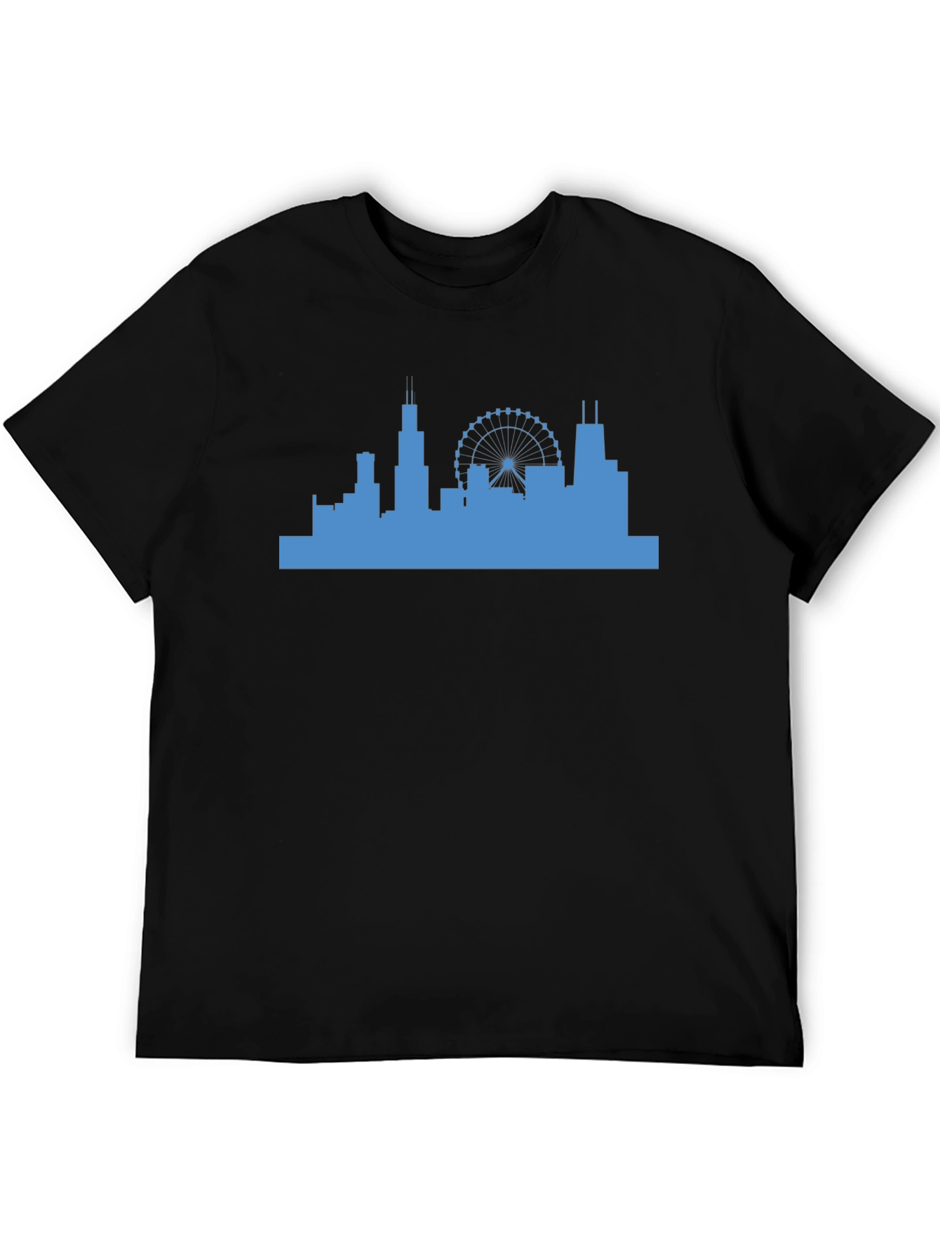 Chicago Skyline Graphic Tee - Mens Black T-Shirt