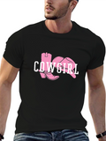 Cowgirl Boots Graphic Tee - Black Cotton T-Shirt
