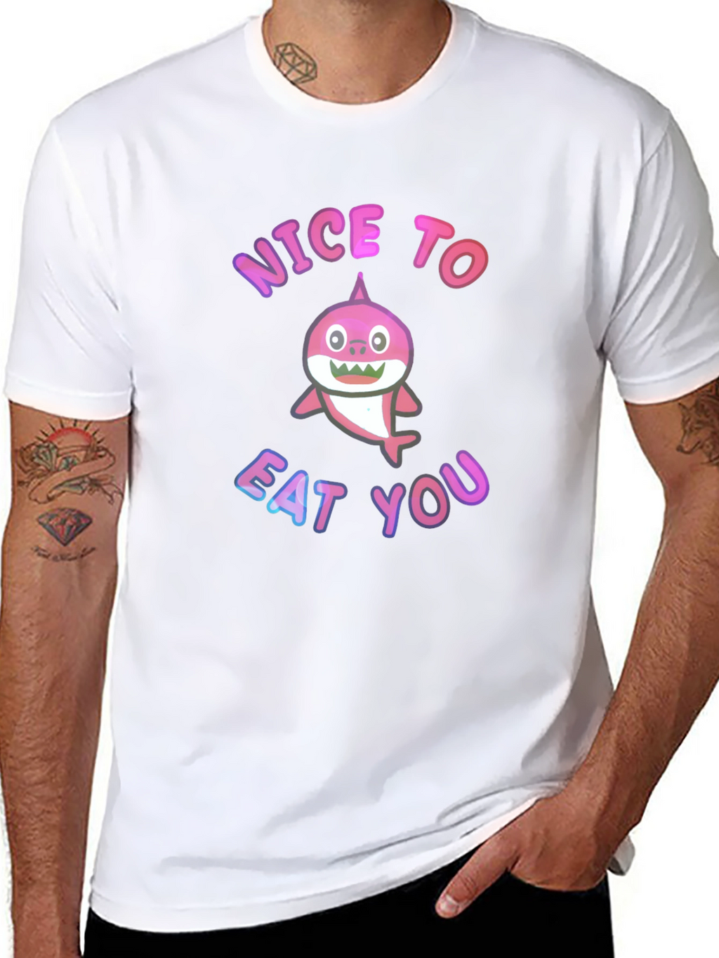 Shark Humor Tee - Nice to Eat You