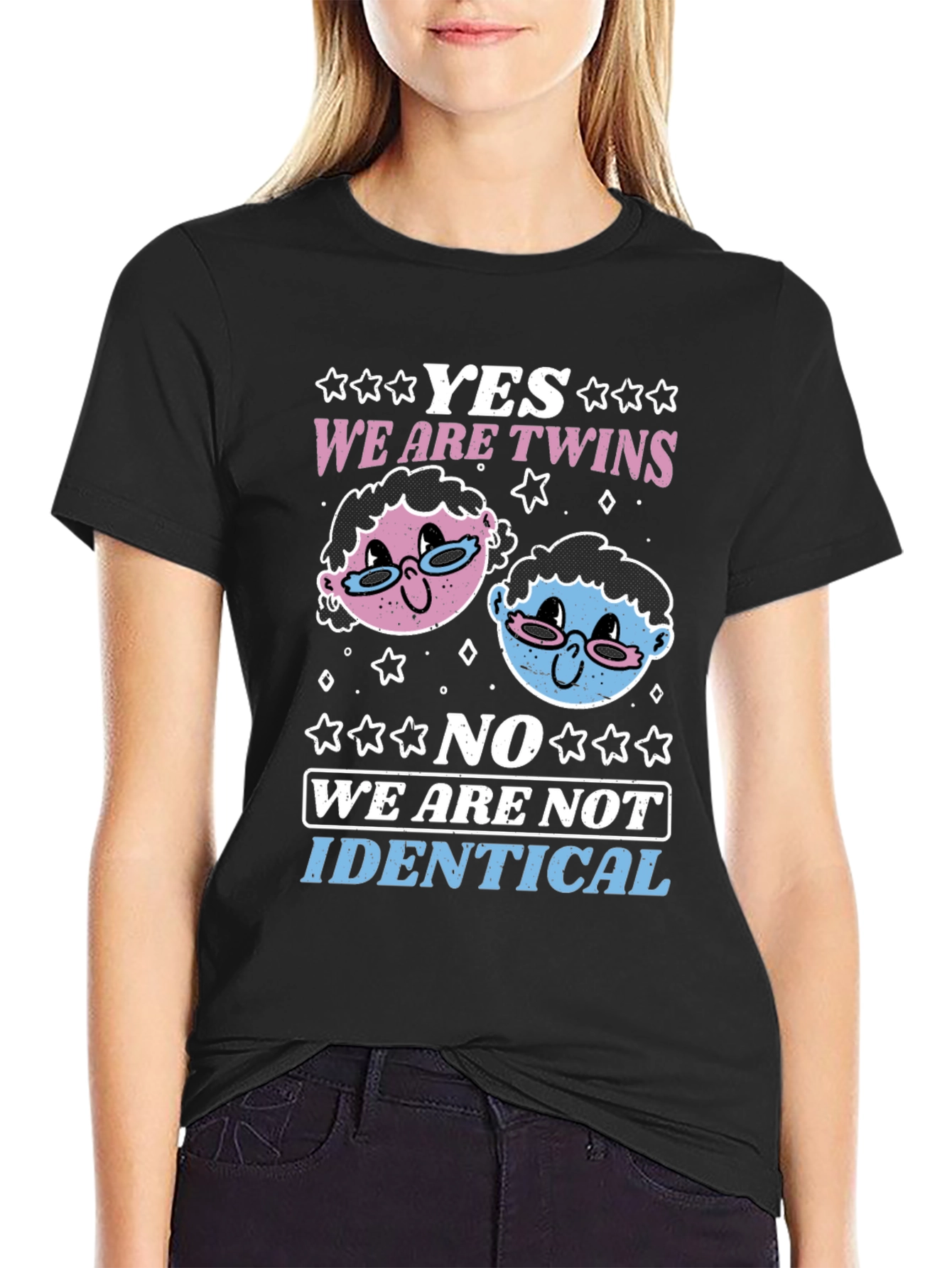 Funny Twins T-Shirt - Yes We Are Twins - Matching Shirts
