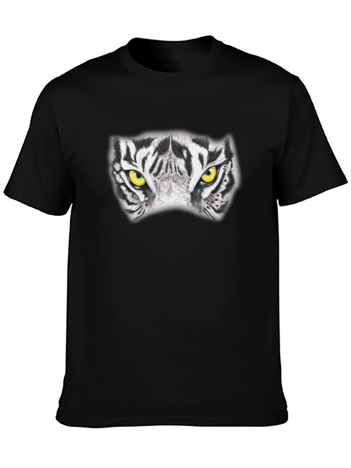 Tiger Eyes Graphic Black T-Shirt