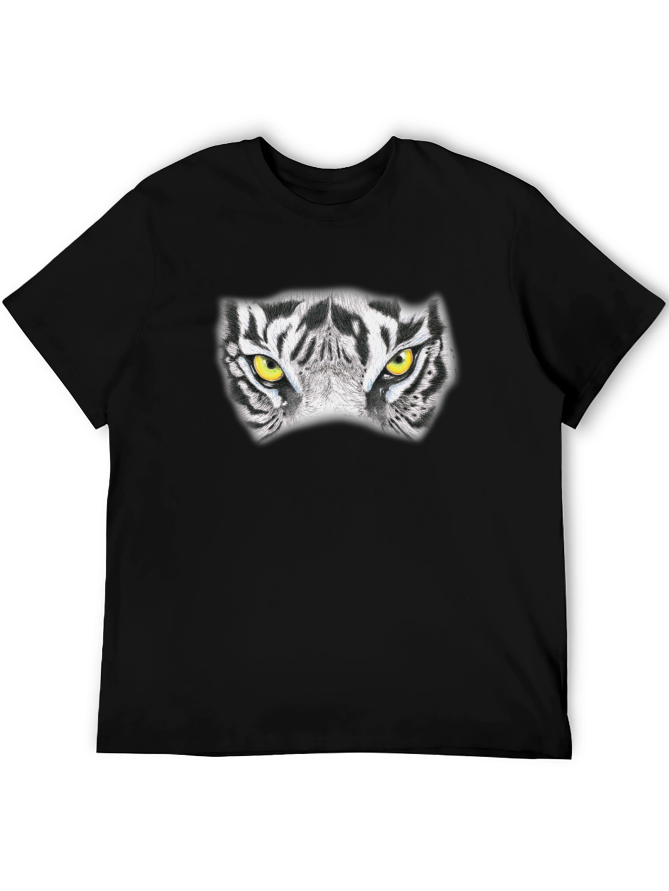 Tiger Eyes Graphic Black T-Shirt