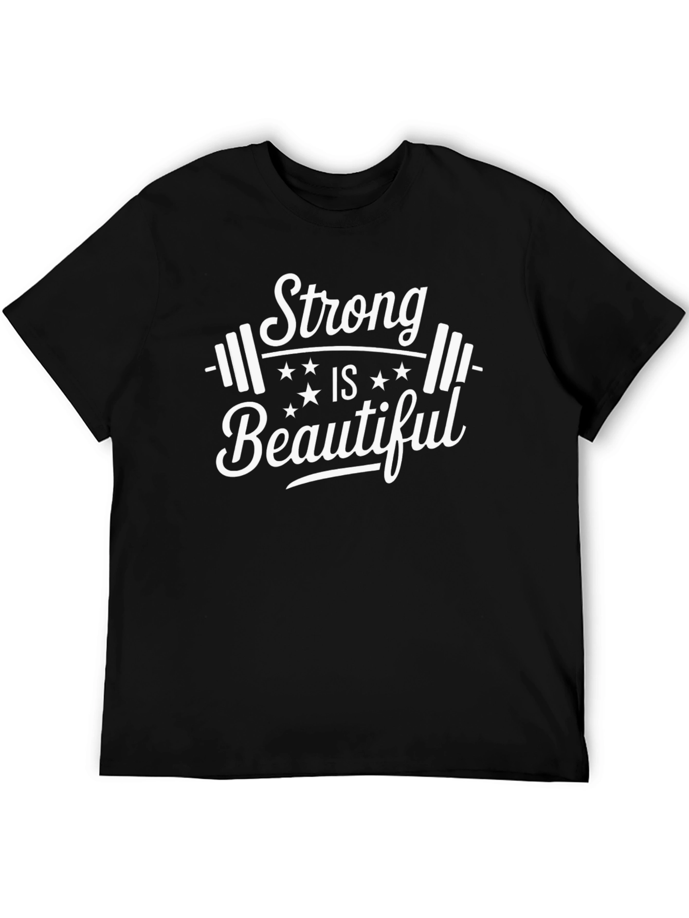 Strong Is Beautiful Graphic T-Shirt - Black