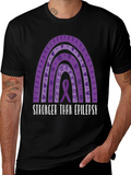 Epilepsy Awareness Rainbow Graphic T-Shirt
