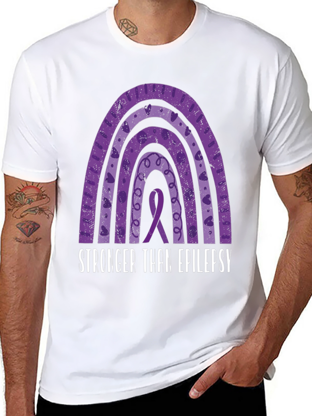 Epilepsy Awareness Rainbow Graphic T-Shirt
