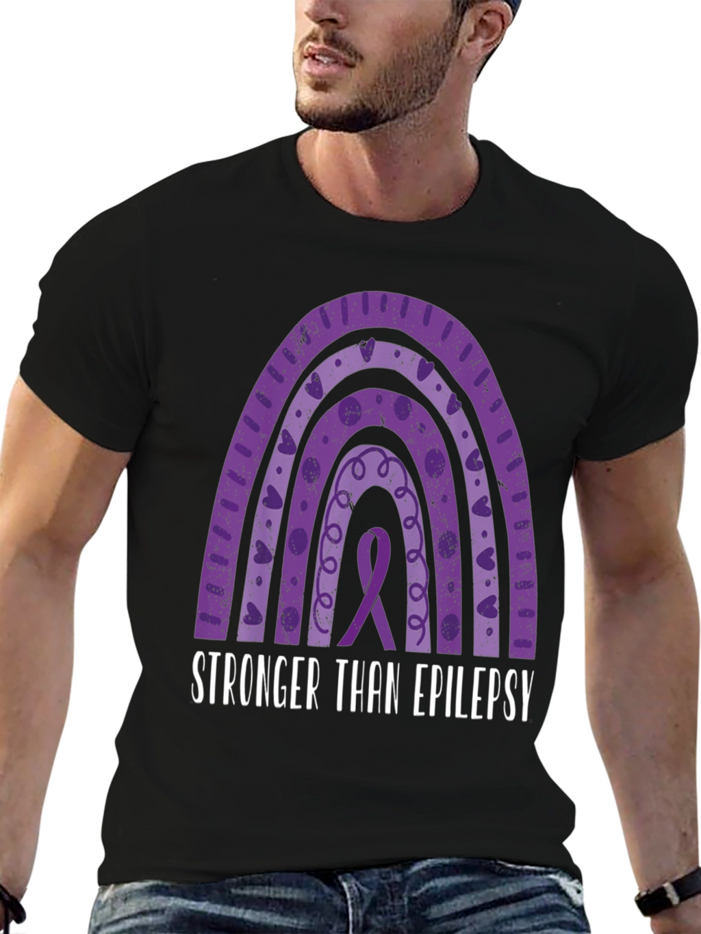 Epilepsy Awareness Rainbow Graphic T-Shirt