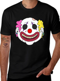 Clown Face Graphic T-Shirt - Mens Black Tee
