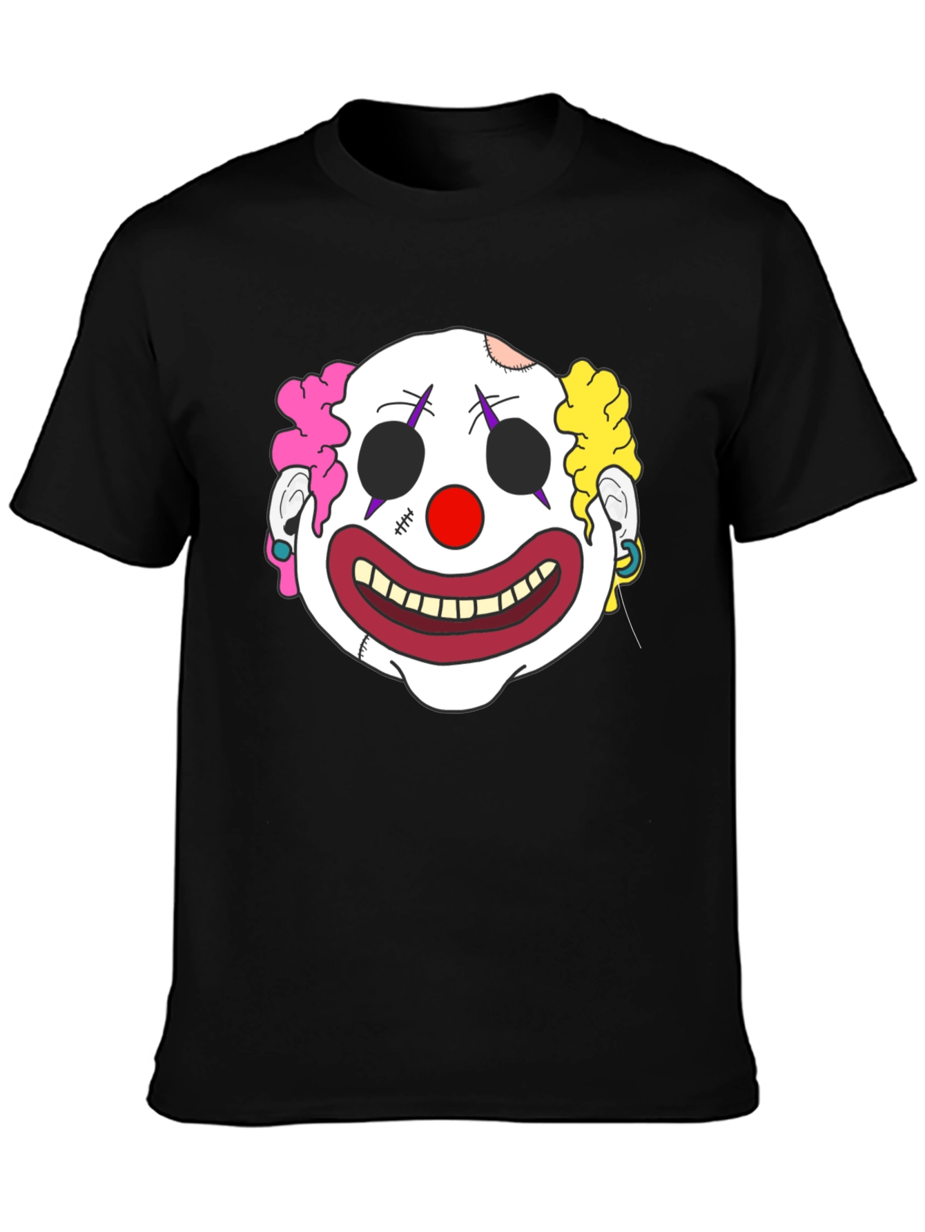 Clown Face Graphic T-Shirt - Mens Black Tee