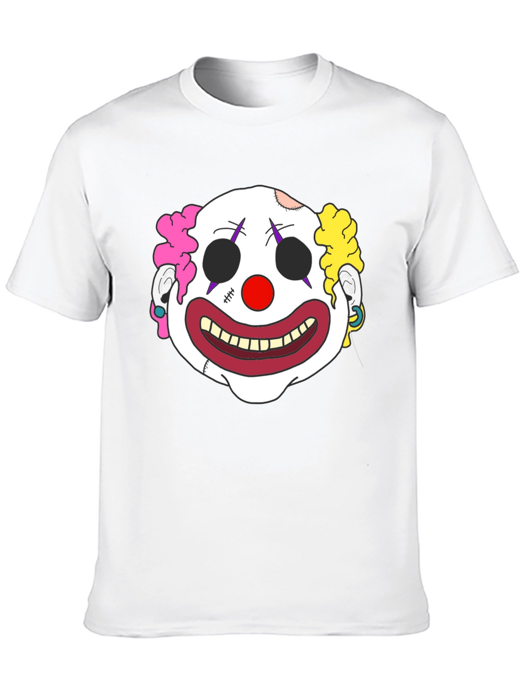 Clown Face Graphic T-Shirt - Mens Black Tee