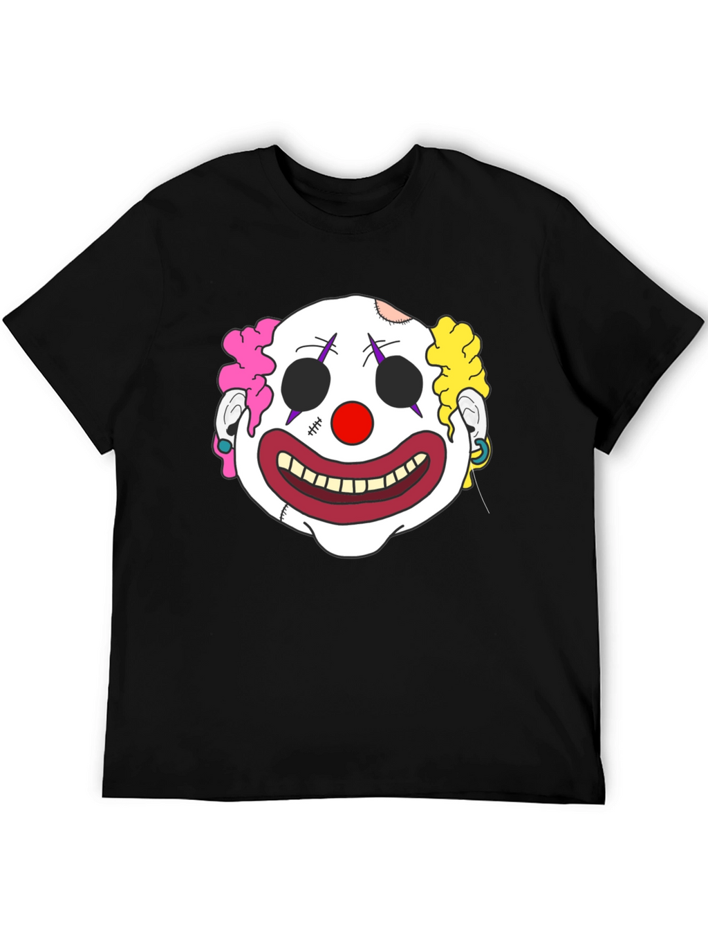 Clown Face Graphic T-Shirt - Mens Black Tee