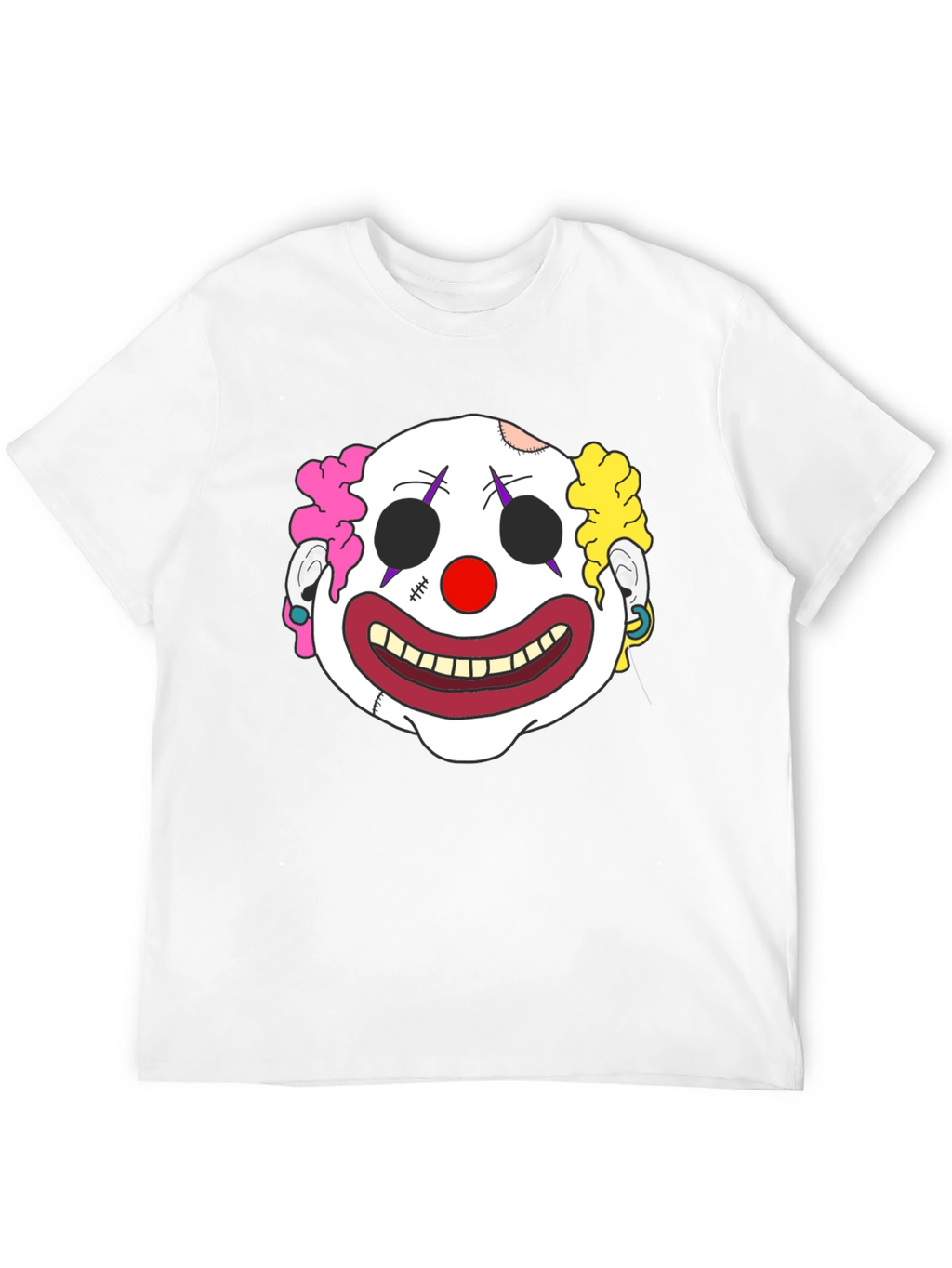 Clown Face Graphic T-Shirt - Mens Black Tee