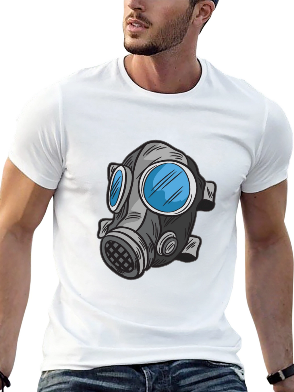 Gas Mask Graphic Tee - Cool & Unique Design