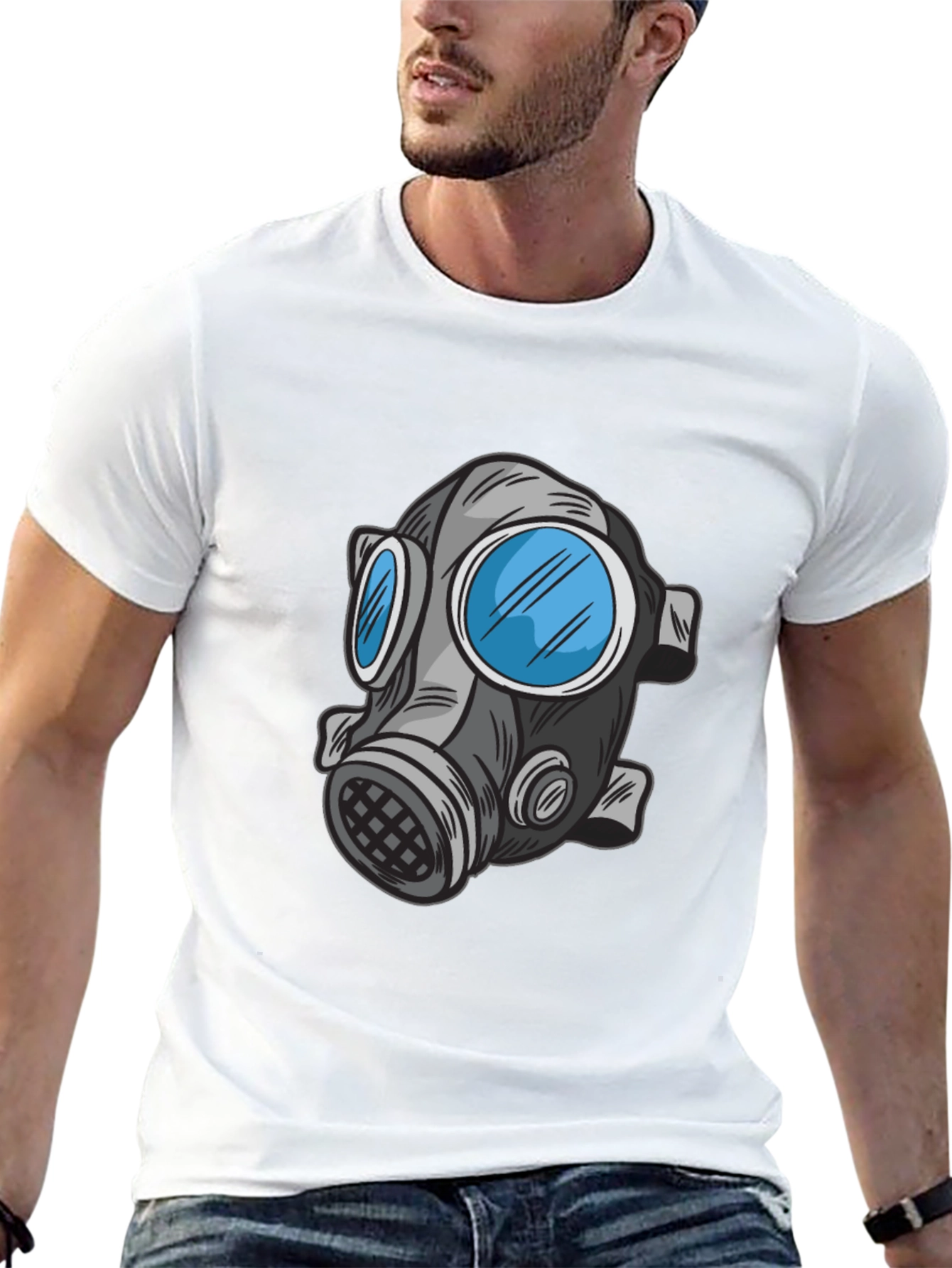 Gas Mask Graphic Tee - Cool & Unique Design