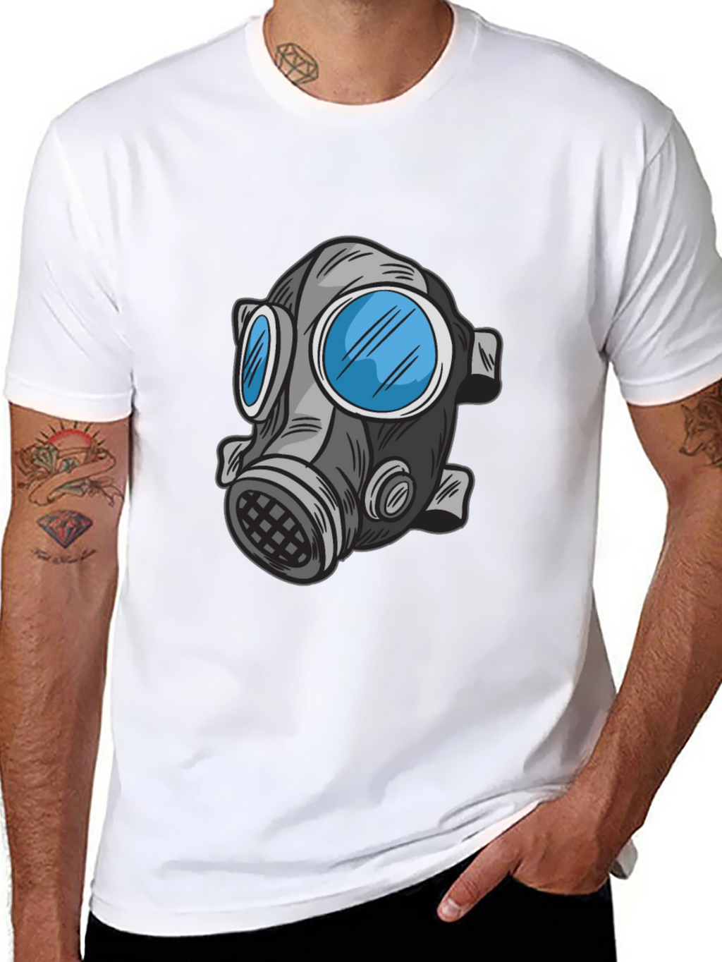 Gas Mask Graphic Tee - Cool & Unique Design