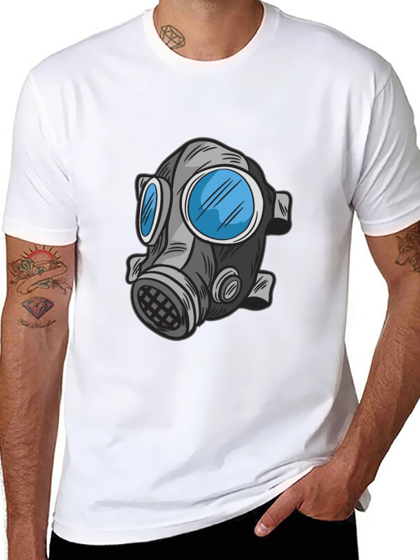 Gas Mask Graphic Tee - Cool & Unique Design