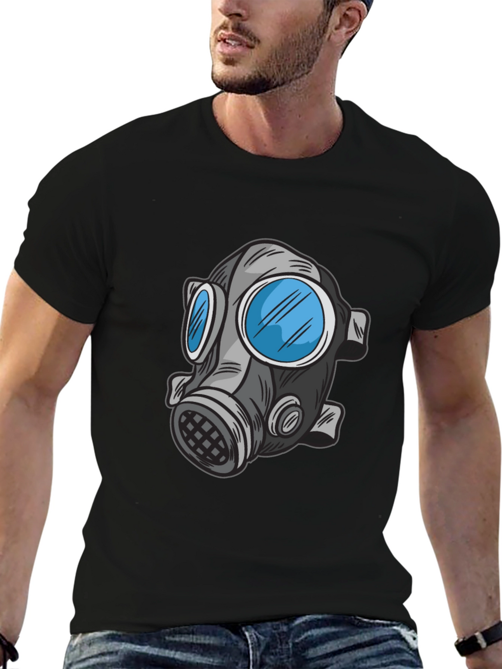 Gas Mask Graphic Tee - Cool & Unique Design
