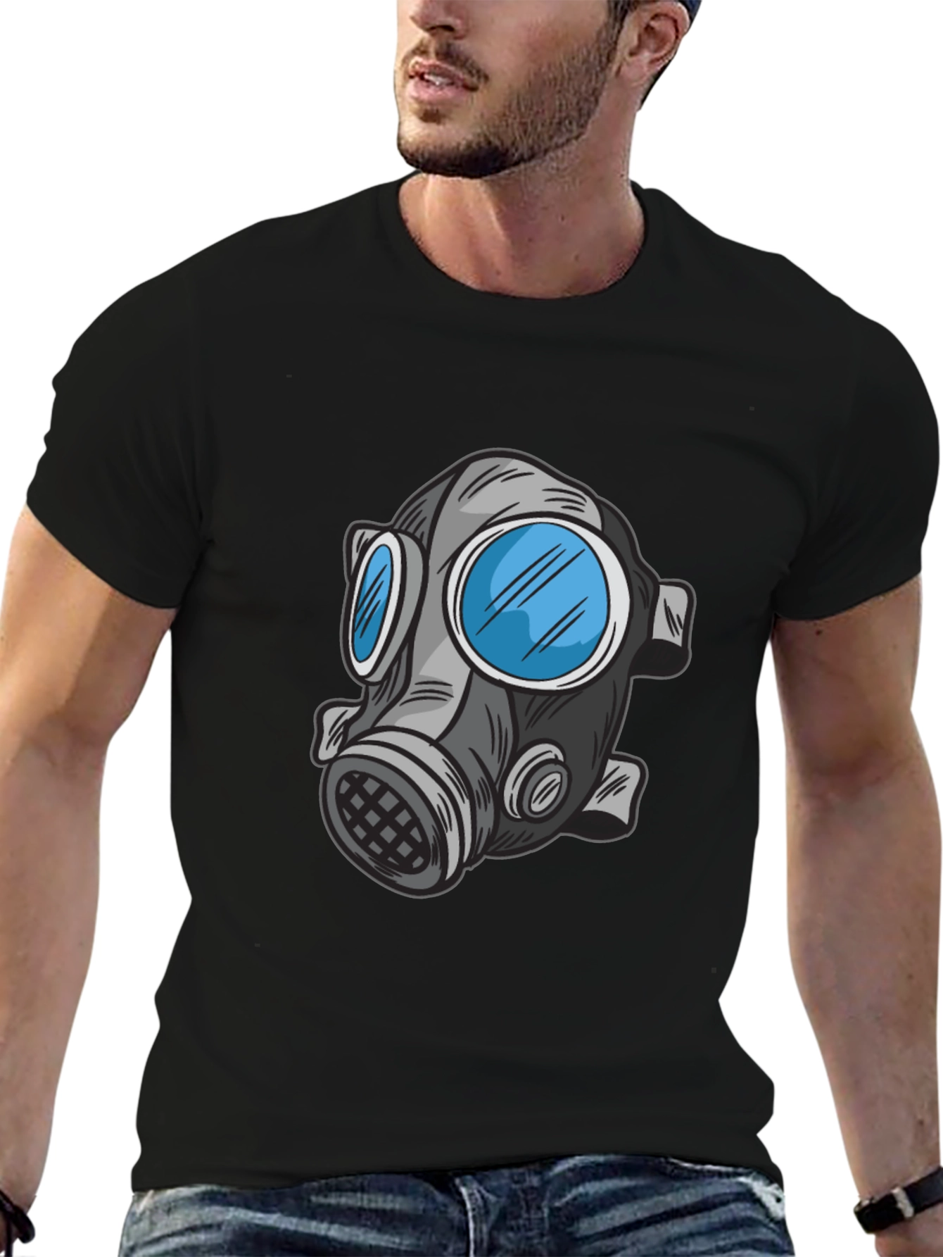Gas Mask Graphic Tee - Cool & Unique Design