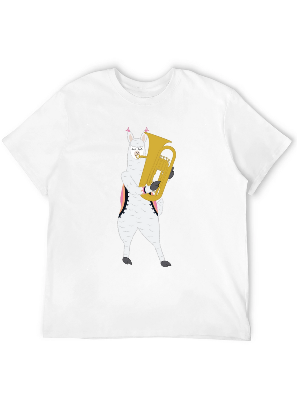 Llama Tuba Player Graphic Tee
