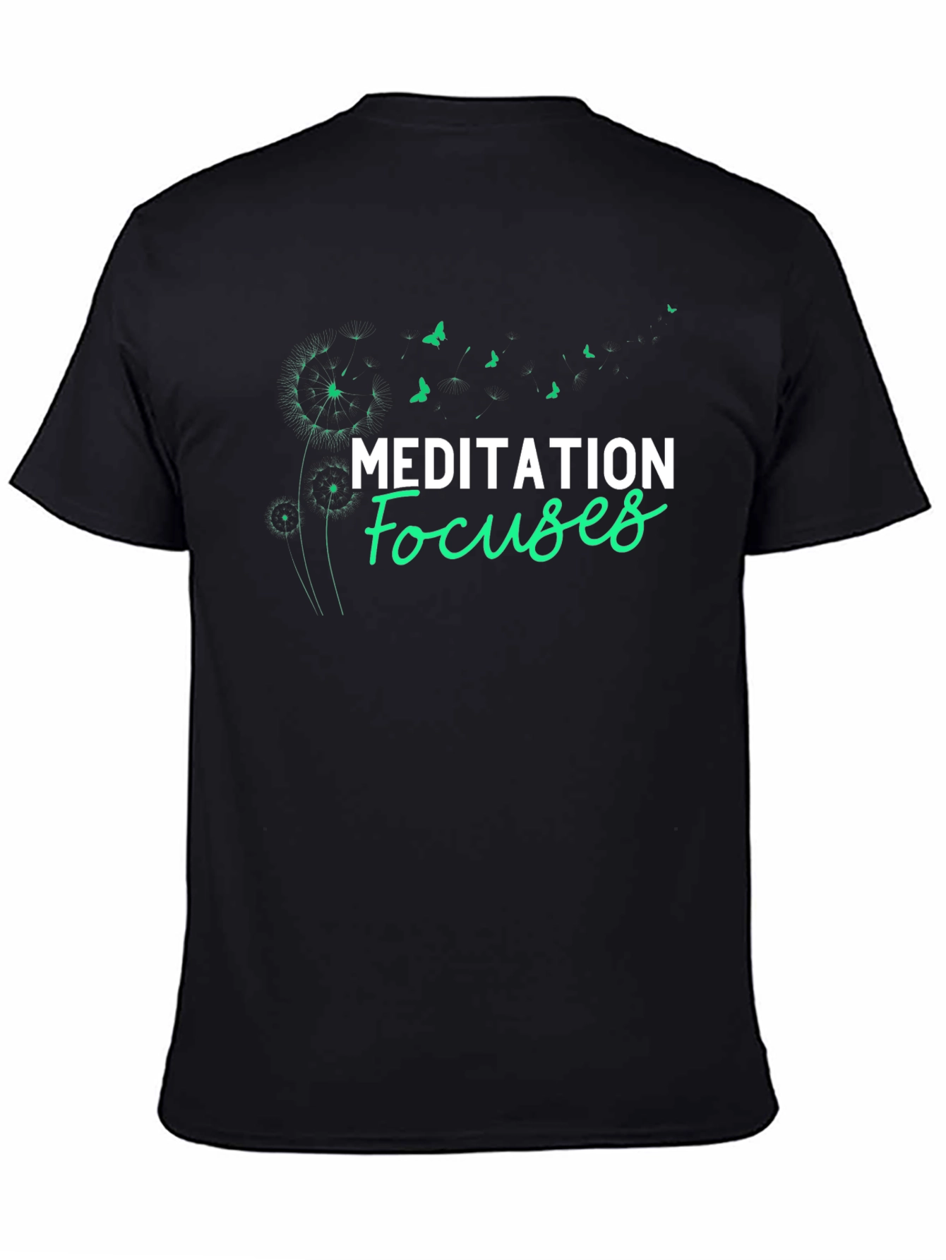 Meditation Focuses Graphic Tee - Black T-Shirt