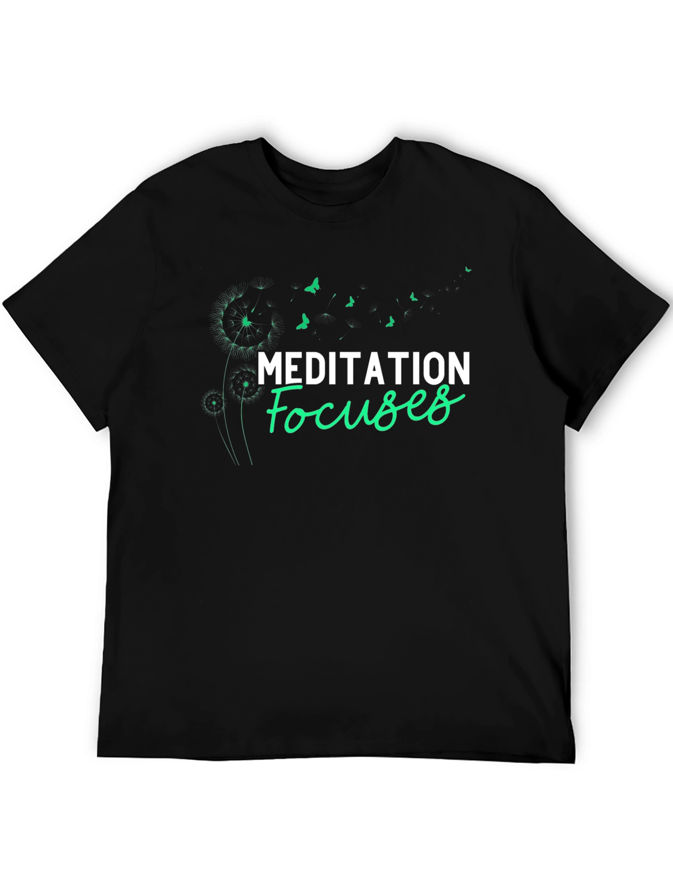 Meditation Focuses Graphic Tee - Black T-Shirt