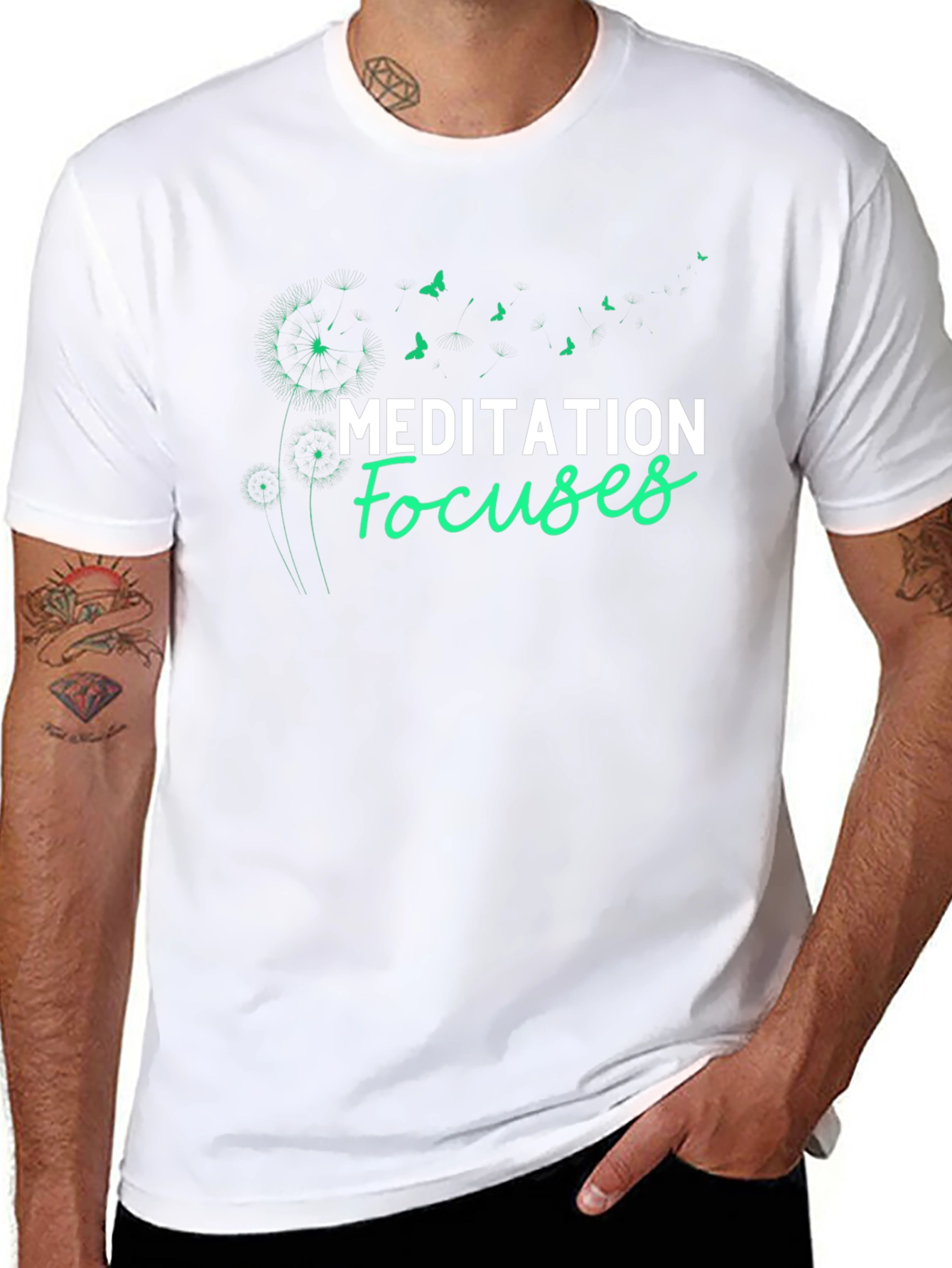 Meditation Focuses Graphic Tee - Black T-Shirt