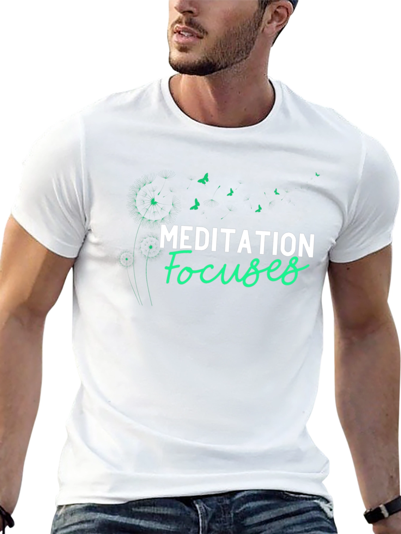 Meditation Focuses Graphic Tee - Black T-Shirt