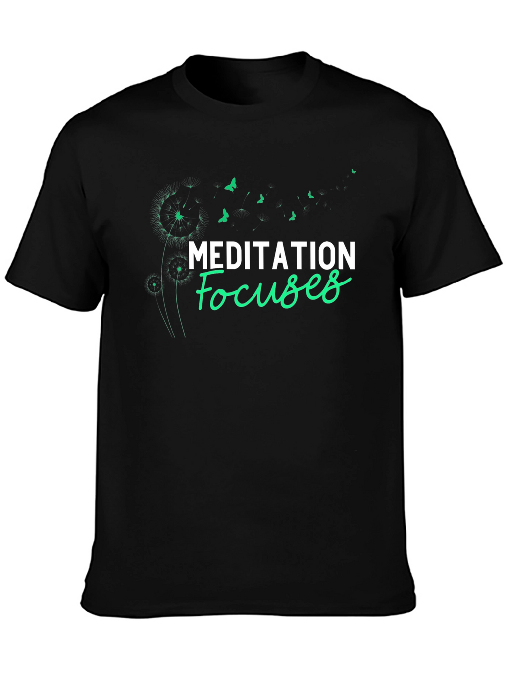 Meditation Focuses Graphic Tee - Black T-Shirt