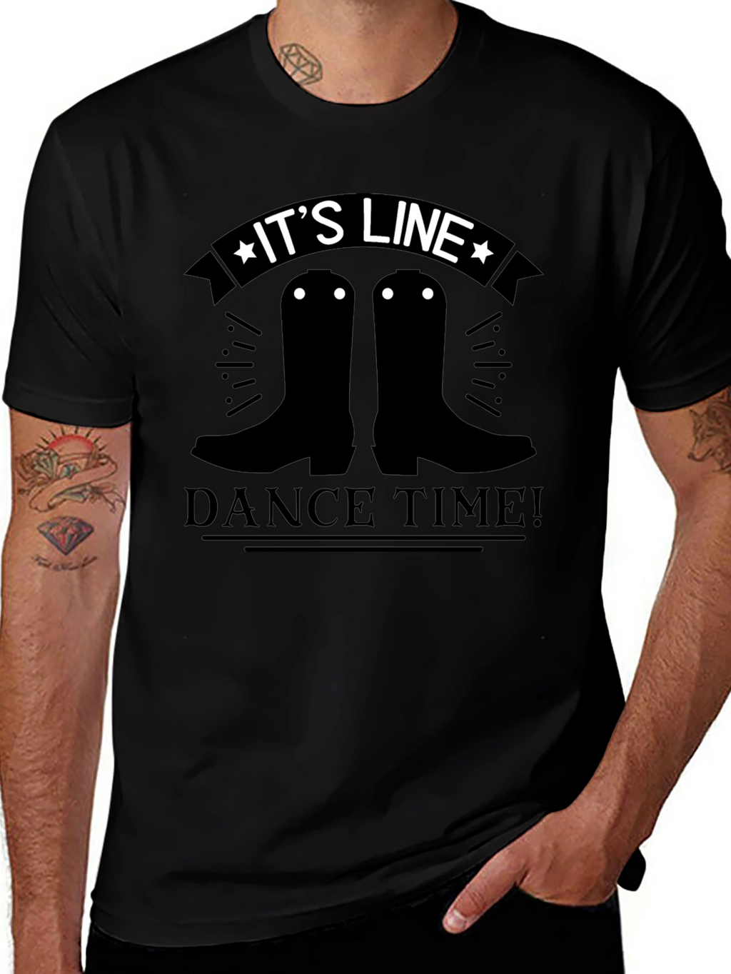 Line Dance Time T-Shirt - Country Western Style