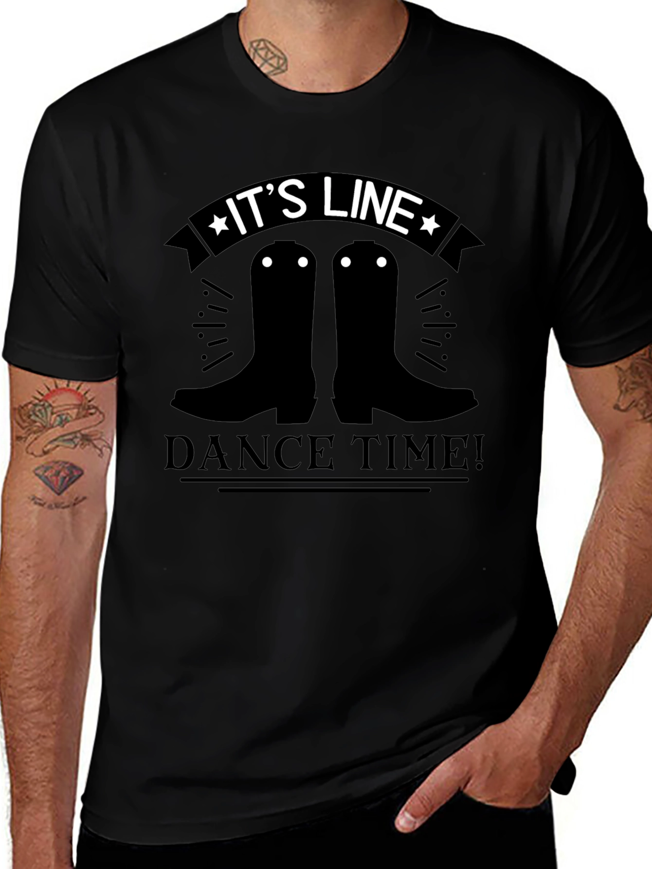 Line Dance Time T-Shirt - Country Western Style
