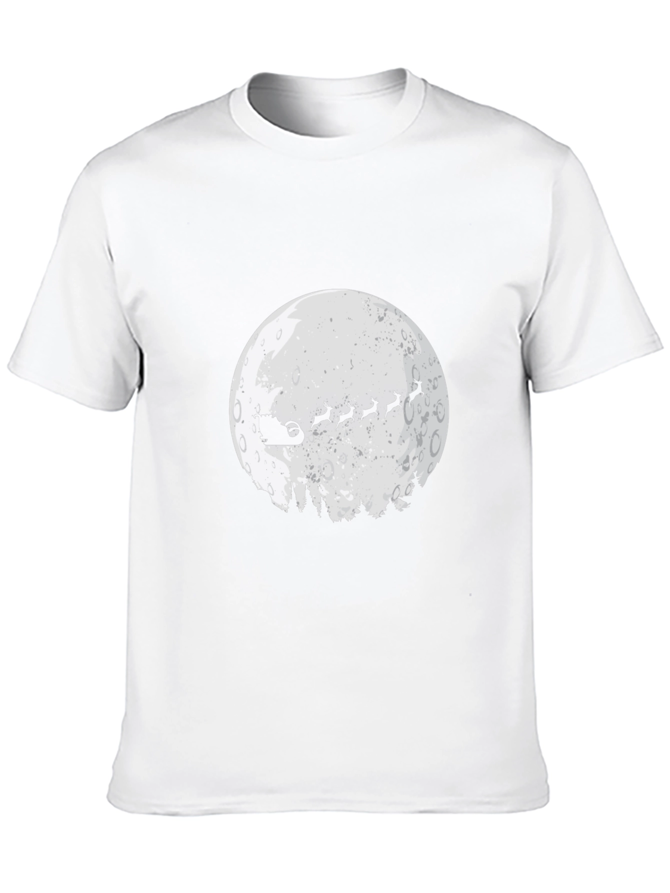 Santas Sleigh Moon T-Shirt - Holiday Christmas Tee