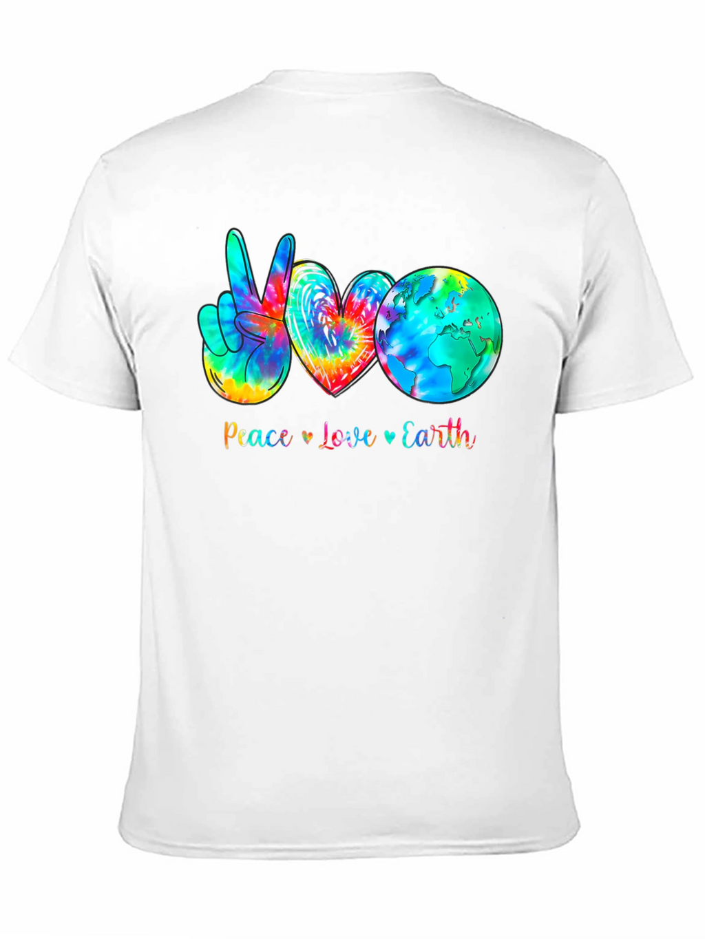 Peace Love Earth Tie-Dye Graphic T-Shirt