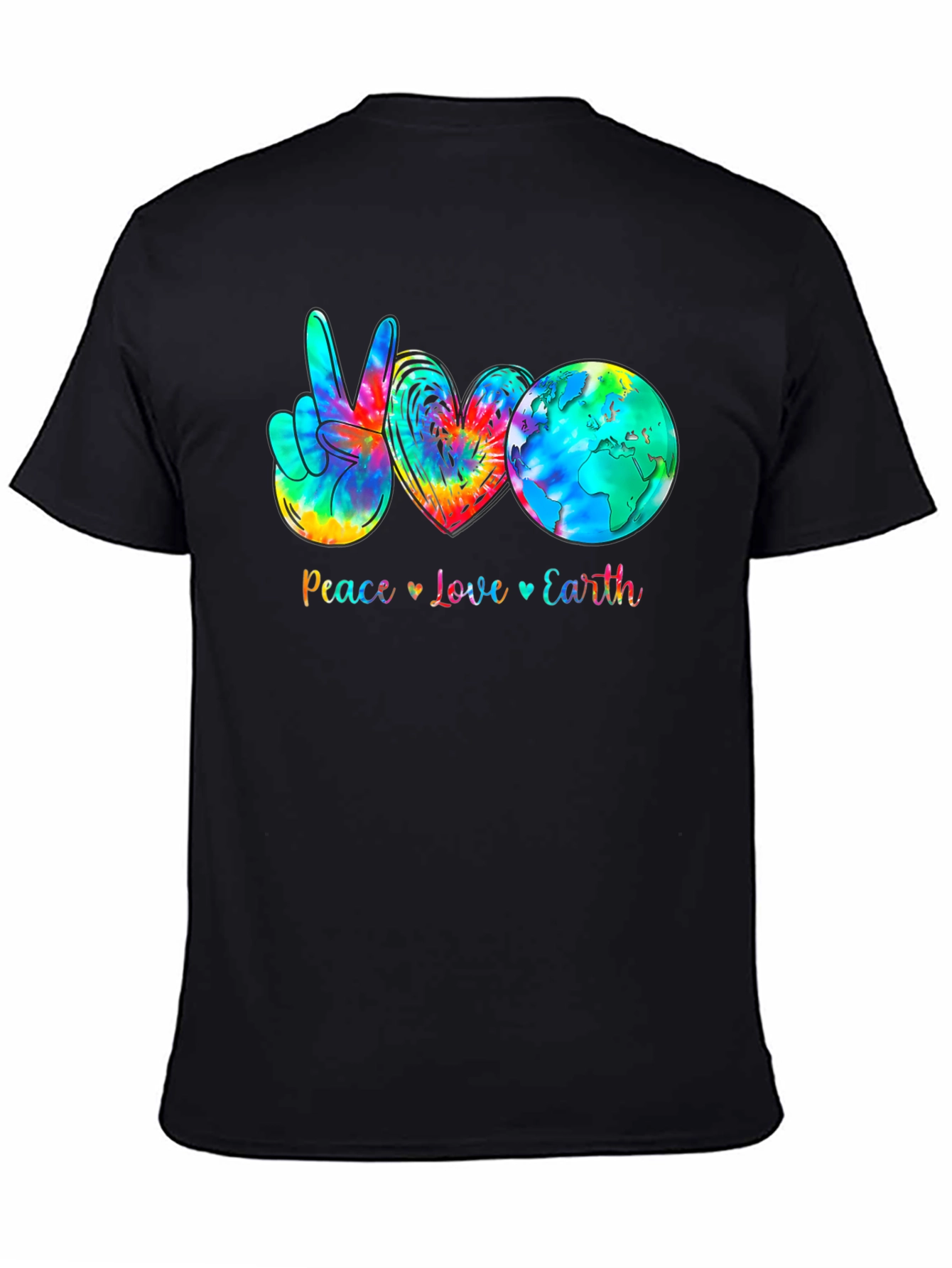 Peace Love Earth Tie-Dye Graphic T-Shirt